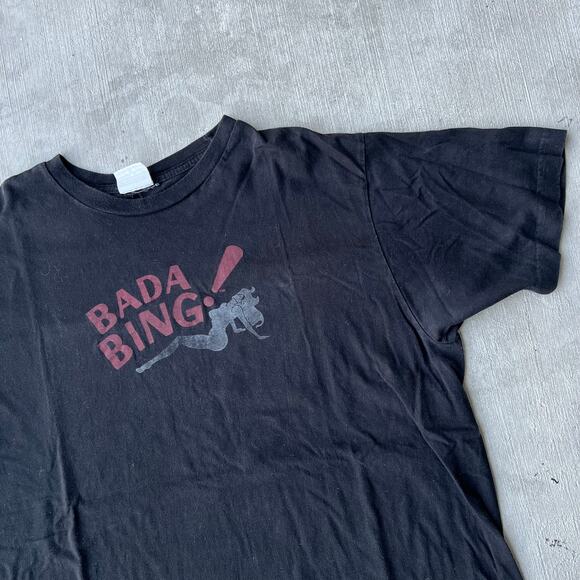 Vintage y2k sopranos bada bing hbo graphic black t shirt - Picture 3 of 6